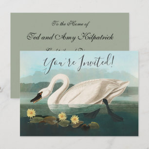 Invitation cygne audubon cygnes d'eau blanche