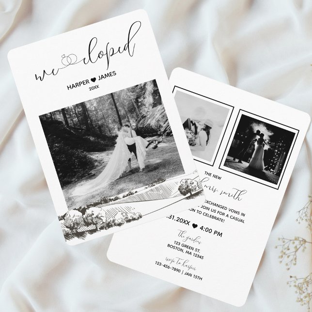 Invitation d'accueil moderne Elopement | Napa Vall (Créateur téléchargé)