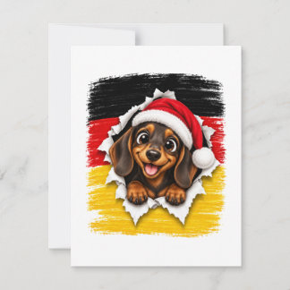 Invitation Dachshund de Noël allemand
