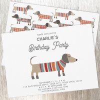 Dachshund Wiener Saucisse Chien fête d'anniversair
