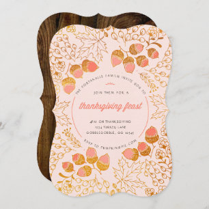 Invitation d'Acorn Thanksgiving