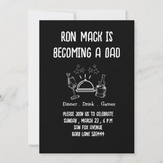 Invitation Dadchelor bière et fête de la couche