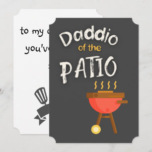 Invitation Daddio of the Patio - Le papa le plus froid !