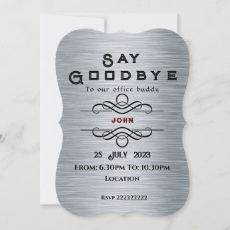 Invitation d'adieu