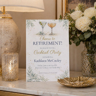 Invitation d'adieu de feuille de Champagne