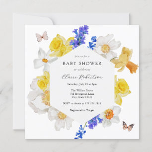 Invitation Daffodils Baby shower de fleurs de printemps