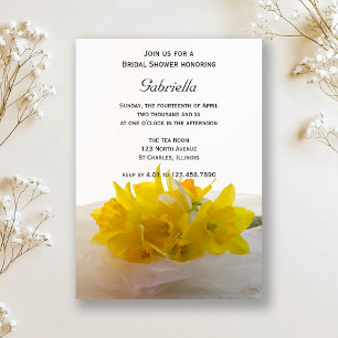 Invitation Daffodiques jaunes sur la Fête des mariées de prin