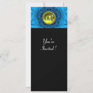 Invitation DAHLIA BLEU, TOPAZE, vert brillant noir jaune
