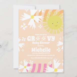 Invitation Daisée d'été Super Sun Rainbow Baby shower