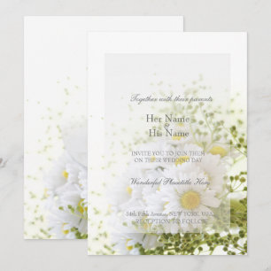 Invitation Daisées en Amour - Bouquet Mariage modifiable