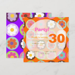 Invitation Daisées Super/arrière - plan do-it-yourself