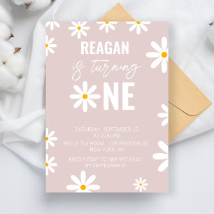 Invitation Daisy 1er Anniversaire Fête Premier anniversaire F