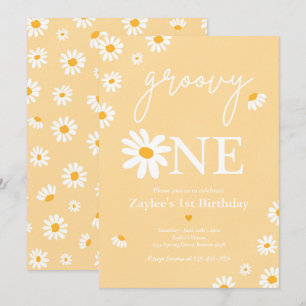 Invitation Daisy Anniversaire Boho Super Un 1er Anniversaire