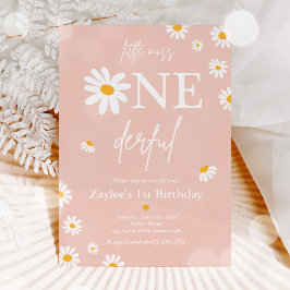 Invitation Daisy Anniversaire Fête Bohmian Little Miss Oneder