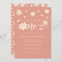 Daisy Boho Wild One 1er Anniversaire Peach