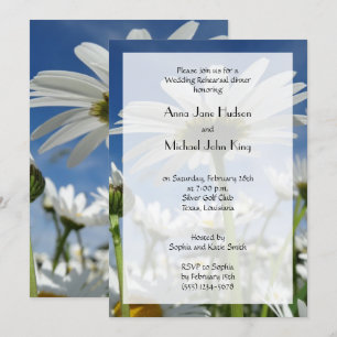 Invitation Daisy, Daisies, Fleurs Blanches, Dîner De Répétiti