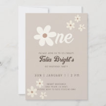 Daisy d'anniversaire ambiance naturelle boho rétro