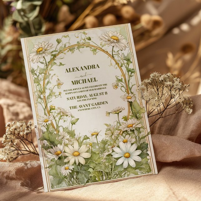 Invitation Daisy Fleur sauvage Mariage moderne (Créateur téléchargé)