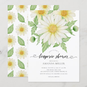 Invitation Daisy Floral Bridal Lingerie Douche