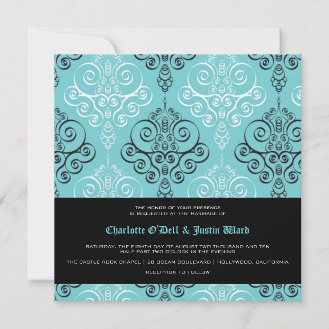 Invitation damas;mariage marriage marriages (Devant)