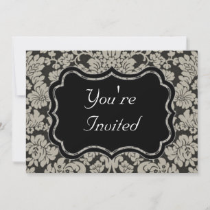 Invitation Damas noir et blanc