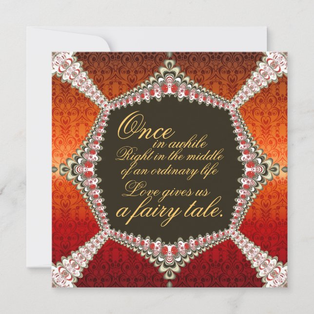 Invitation Damask Fairytale Lacy (Devant)