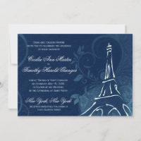 Damask Parisienne - Dark Sapphire Mariage bleu