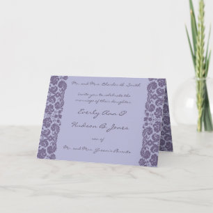 Invitation Damask Wedding Invite -Choose BackGround
