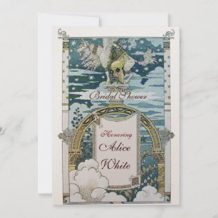 Invitation DAME AVEC UNICORN FÊTE DES MARIÉES PARTY Champagne