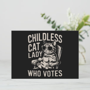 Invitation Dame de chat sans enfants 2024 Élection Vote Kamal