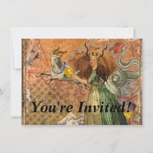 Invitation Dame de la Renaissance Capricorne Fantastique Vint