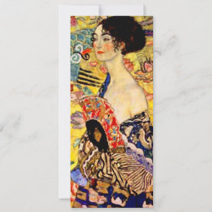 Invitation Dame Gustav Klimt avec ventilateur