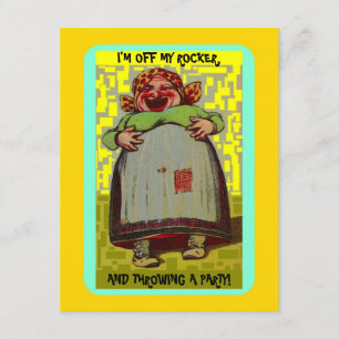 INVITATION DAME RIANTE PERSONNALISER FUN ET EZ2 D'INVITATION