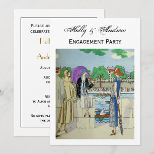 Invitation Dames des années 1920 à la régate de course d'équi