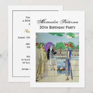 Invitation Dames vintage des années 1920 au régate de course 