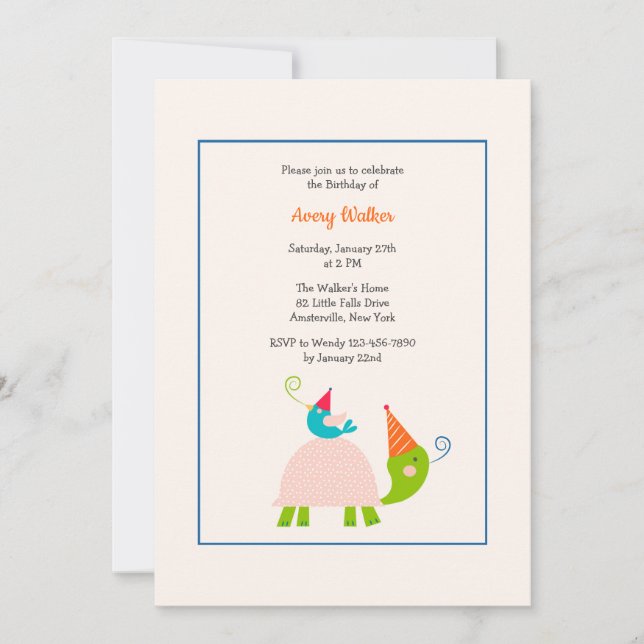 Invitation d'amis d'anniversaire (Devant)