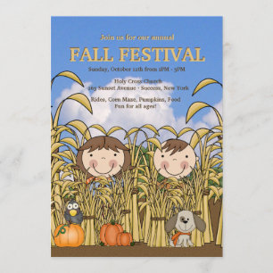 Invitation d'amusement de chute