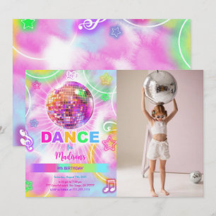 Invitation Dance Disco Party Neon Glow Photo