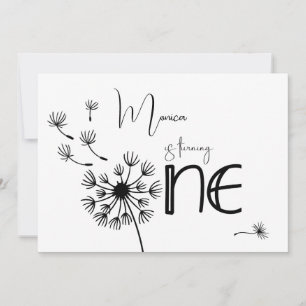 Invitation Dandelion premier anniversaire