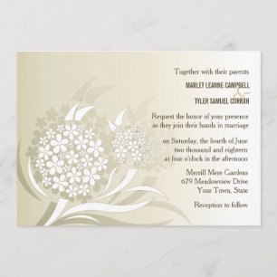 Invitation Dandelion veut floral
