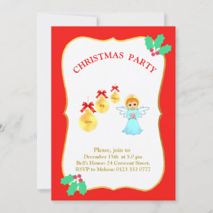 Invitation d'ange de fête de Noël