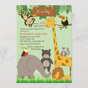 Invitation d'animaux de la jungle pure