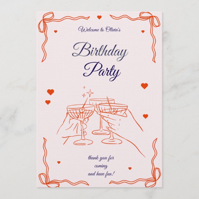 Invitation d'anniversaire (Devant)