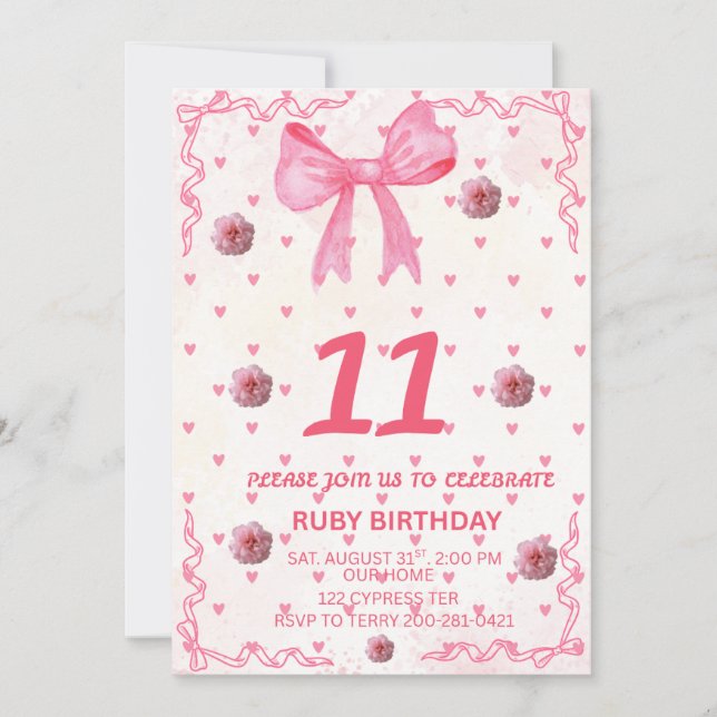 Invitation d'anniversaire (Devant)
