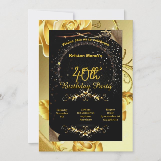 Invitation d'anniversaire (Devant)