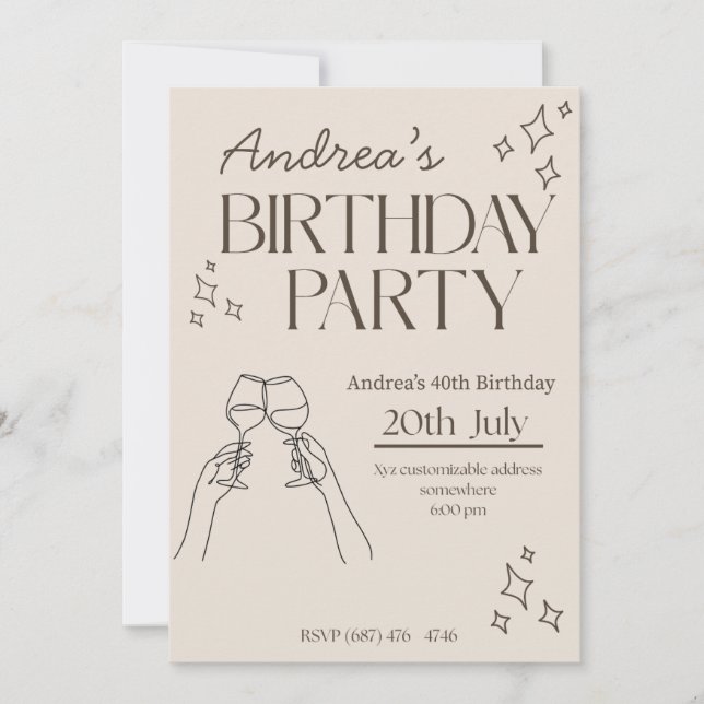 Invitation d'anniversaire (Devant)