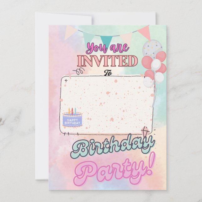 Invitation d'anniversaire (Devant)
