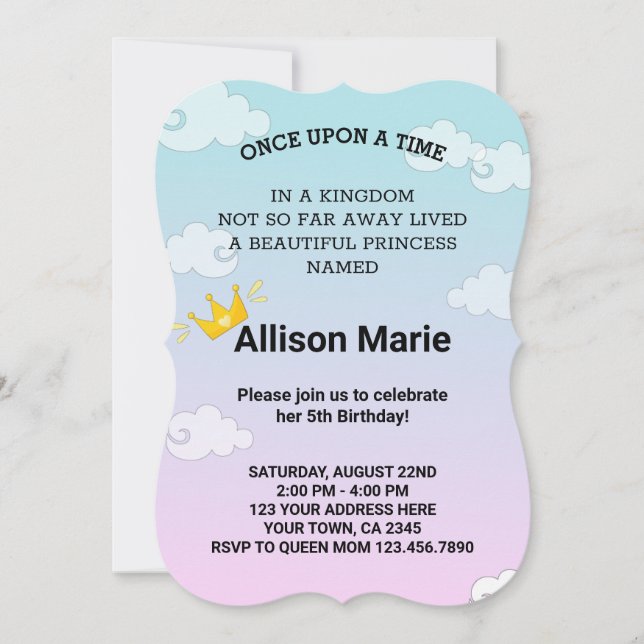 Invitation d'anniversaire (Devant)