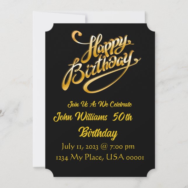 Invitation d'anniversaire (Devant)