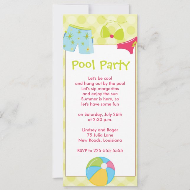 Invitation d'anniversaire (Devant)